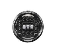 LED Moto Phares pour Ultra Classic Electra Glide pour Street Fat Boy Road King Phare LED pour Moto 7 Pouces(90w Black8)