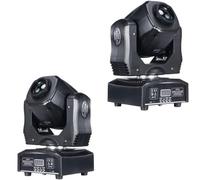 LED Moving Head Light, 75W Super Lumineux, 3 Prismes Gobo Rayon, 2 pièces 75W