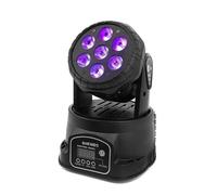 LED Moving Head Light, effet de lavage, RGBWA+UV, LED WASH 7x18W 6IN1, EU -Stecker