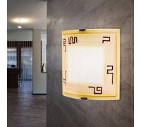 LED Mur Lampe de Couverture Jaune Chambre-Salon Éclairage Verre Motif
