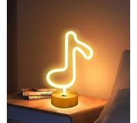 Led Music Notes Shaped Neon Lights Décor Lumière Led Night Light Table Murale Décor À Piles Lampes D'éclairage Créatif Pour Le Mariage De Noël D'anniversaire De Signe Luau D'été Kids Party Chambre Sa
