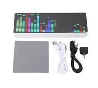 LED Music Spectrum Display, RGB Colorful 1624 Segment Rhythm Light Level Voice Sensor Clock with 384 LEDs, 20 Dynamic Modes and 7 Colors for Home Party Entertainment System