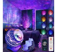 Led Musique Ciel étoilé Lampe Projecteur, Lampe de projection Étoile Projecteur Galaxy Avec Télécommande Et Haut-parleur Bluetooth Enfants Dinosaure Oeuf Cadeau