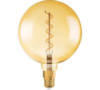 Osram Ampoule LED Vintage Edition 1906 – Filament spirale culot E27, Globe 200mm Or ambrée 2000K 5W