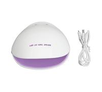 LED Nail Gel Polish Dryer Manicure Dryer Shell Shaped 12pcs Light Chips 180 Degrees Drying Nail Curing Lamp for DIY (Violette)