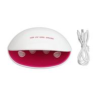 LED Nail Gel Polish Dryer Manicure Dryer Shell Shaped 12pcs Light Chips 180 Degrees Drying Nail Curing Lamp for DIY (Rose)