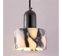 LED natural marble pendant light next to the small bedroom, Nordic E27 bulb replaceable lighting fixture