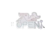 LED néon signe acrylique panneau lumineux rose bleu ouvert pour magasin Club Bar Party femme.