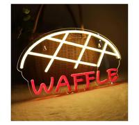 LED néon signe Gaufre Néon Signe USB Alimenté Lumière LED Pour Pâtisserie Boulangerie Supermarchés Restaurant Magasins Cookie Maison Décoration Murale 41cmx23cm