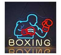 LED néon signe Panneau Néon De Boxe Suspendu, Lumières De Décoration Murale Artistique Pour Club De Fitness, Salle De Sport, Entraînement, Grotte Pour Hommes Et Garçons