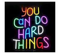 LED néon signe You Can Do Hard Things Enseigne Au Néon À Intensité Variable Pour Salle De Classe Fête Chambre À Coucher Bureau Studio Lampe De Décoration 15inx11.9in