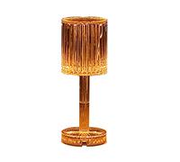 LED Night Light Desk Lamp Touch Sensor Light Decor Table Lamps for Hotel Bar Beedroom Crystal Lamp (Color : White) (Yellow)