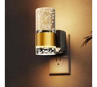 LED Night Light,Dimmable Night Lights Plug into Wall, Acrylic Nightlight with 0-100 LM Adjustable Brightness, 3000K Plug in Night Light with Dusk to Dawn Sensor, for Bathroom Hallway