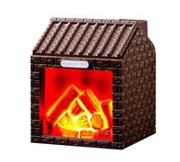 Led Night Light Humidifier - Fireplace Oil Diffuser | 200 ml Cold Mist Humidifier | Humidifiers Air | Desk Humidifiers with Led Night Light | Quiet Fireplace Aromatherapy Diffuser for Indoor