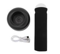LED Night Light Rechargeable Innovative Stable Base Handheld Warm Night Light for Bedroom (Black)