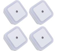 Led Night Light Set De 4, Flying_We 0.5w Lampe De Lumière Nocturne À Led Avec Capteur Crépusculaire À L'aube, Lumière Du Jour Blanc- Idéal Pour Chambre, Salle De Bains, Couloir, Escalier