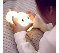 LED Night Light Touch Lamp Dimmable Timer USB Silicone Puppy Bedside Lamp for Children Kids Baby Gift Illusion Lamp