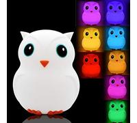 Led Night Light Touch Sensor 9 Colors USB Cartoon Silicone Bird Night Lamp for Children Kids Baby Gift Illusion Lamp