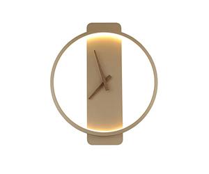 Led Nordique Horloge Applique Murale,Créatif Lampes En Pourme D'horloge,Pour Salon Salle à Manger Horloge De Chevet Applique Murale,Moderne Concis Lampe De Chevet De Chambre à Couc-Rond d’or 30*35cm