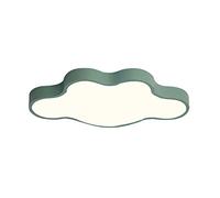 Led Nordique Macaron Enfants's Lampe,Simple Créatif Nuage Led Plafonnier,Lampe De Chambre De Garçon Et De Fille,Lampe De Chambre à Coucher-Vert 50cm lumière tricolore