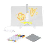 LED Note Board Colors - Enfants Message Board | Clear Dry Erase Boardwith Light | Illuminated Memo Board | Creative Rewritable Message Board Night Light For Home Room Store Festival