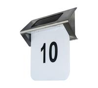 LED Numéro de Maison Lumineuse Solaire Inox 26 CM Haut IP44 Mur Lampe Clôture