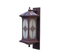 Led Outdoor Wall Sconce Light, Exterior Solar Wall Lantern Light Fixture, Waterproof Wall Mount Lamp in Aluminum With 3000K 700 Lumens For Porch, Garage, Doorway, Entryway