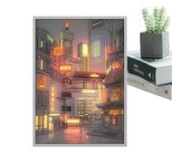 LED PACHTING CITY - Décoration d'art mural à LED gradation | Peinture lumineuse pour salon, chambre à coucher, bureau, chambre d'enfant, décoration de chemin d'accès