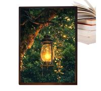 LED Painting - 3 Color Wall Art Three-Level Dimmable Lamp | For Home Room Bedroom Kitchen Birthday Wedding Party, Glowing Sunset Window Sunshine Frame Shadow Box Picture Creative Desktop Decoration Se