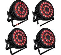 LED Par Light, contrôle DMX512, puissance 200W, 6/10 canaux, 4PCS 24X12W 4in1, prise EU