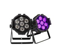 LED Par Light, RGBWA+UV Lavage, boîtier aluminium, 2 pièces 7x18w, prise EU