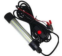 LED Pêche Submersible Lumière sous-Marine Pêche de Nuit Finder Squid lumière Lure Bait Boat Shad Crevettes Fish Finder Lampe Profonde Goutte Eau Pêche sur la Glace d'attirer la lumière avec Cordon