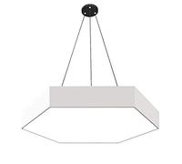LED Pendant Light Modern LED Chandelier with Hexagon Shape Hanging Lamp Fixture 6000K for Shops Living Room(Wit,60 cm)