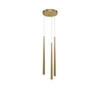 LED Pendelleuchte Métal B : 26 CM En Laiton 3-flammig à Manger Suspendue Georg