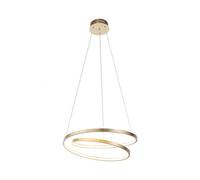 LED Pendelleuchte Salle à Manger Intensité Variable En Feuille D'Or B : 55 CM