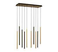 LED Pendelleuchte Salle à Manger Noir Laiton L: 89 CM 42 W 3000 K Lampe Cuisine