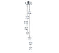 LED Pendelleuchte Salle à Manger Verre Métal Ø20 CM en Chrome 5 W Suspendue