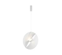 LED Pendelleuchte Tissu Métal Blanc Salle à Manger L: 45 CM 3000 K Lampe Chaud