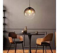 LED Pendule Lampe Suspendue Plafonniers la Vie Chambre Éclairage Verre Braun