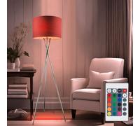 LED Pied Lampe RGB Variateur Télécommande Sommeil Chambre Tissu Chrome Couvrir