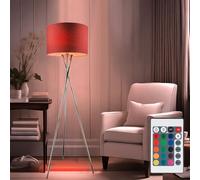LED Pied Lampe RGB Variateur Télécommande Sommeil Chambre Tissu Chrome Couvrir