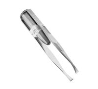 LED Pinzette - Edelstahl Augenbrauen Pinzetten mit Licht | Präzisions Pinzette für Damen und Herren | Haarentfernung Werkzeug für Augenbrauen und Gesicht | Beleuchtete Oblique Tweezers Qualität