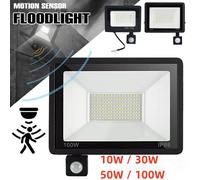 LED PIR capteur de mouvement projecteur extérieur applique murale lumière blanche 100W 50W 30W 20W 10W IP66 LED étanche projecteur pour jardin