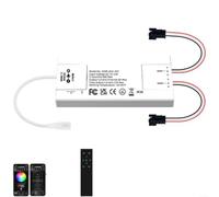 LED Pixel Controller für WS2812B WS2811 SK6812 mit Mikrofon & für wled App, ESP32/ESP8266 Musik, 100+ Modi, DC 5-24V Max 12A, bis zu 800 LEDs(A)
