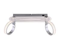 LED Plafonnier Anneau Spot Applique Réglable Salle de séjour Lampe ALU chrome Globo 56043-2