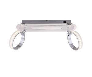 LED Plafonnier Anneau Spot Applique Réglable Salle de séjour Lampe ALU chrome Globo 56043-2