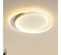 LED Plafonnier blanc lampe de chambre ovale télécommandé dimmable blanc chaud/chaud/blanc froid lumière de plafond moderne acrylique ultra-mince lustre pour salon chambre d'enfant salle à manger Ø50cm