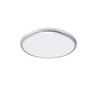 LED Plafonnier Éclairage D'Extérieur IP54 Ø 21,5 CM Rond En Argent Blanc 4100 K
