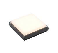 LED Plafonnier extérieur Amra (Moderne) en Gris, Luminaire d’extérieur pour le jardin, la terrasse, balcon & maison, plafonnier