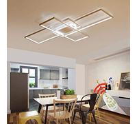 LED Plafonnier Moderne Salon Lumière Lustre Dimmable Rectangle Créatif Acrylique Conception Plafond Lampe Salon Chambre À Coucher Bureau Luminaire L'éclairage [Classe Énergétique A++],Blanc,Ø105CM/65W